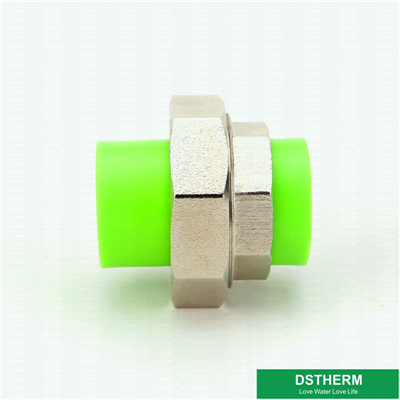 Green ISO15874 Ppr Pipe Accessories Union Size Resistant High Temperatures