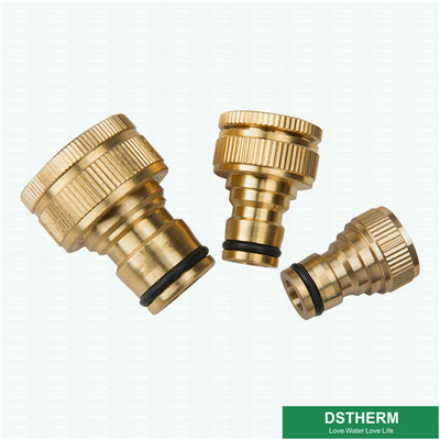 Brass Hose Tap Connector Threaded Garden Water Pipe Quick Adapter Nipple Joint