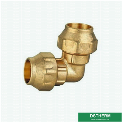 PE Tube Brass Compression Fitting Equal Threaded Elbow