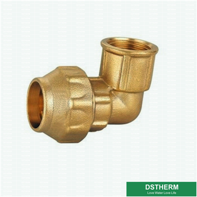 PE Tube Brass Compression Fitting Female Threaded Elbow