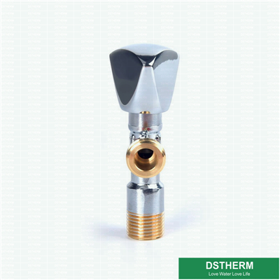 Shinning Chrome Plated Triangle Handle Brass Angle Valve 