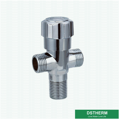 Chrome Plated Round Handle Brass Cross Angle Valve