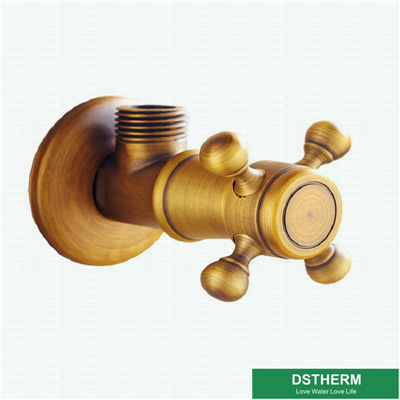 Brass Angle Valve Dark Brass Color Coated Brass Cross Handle Brass Angle Valve