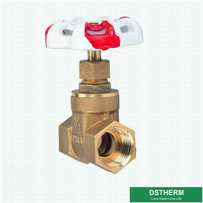 Brass Gate Valve Red White Iron Handle Brass Gate Valve