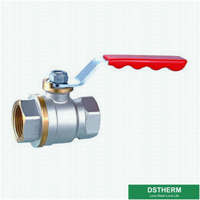 Double Color Female Female Threaded Brass Ball Valve 