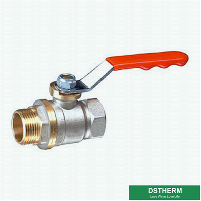 Double Color Male Female Threaded Brass Ball Valve 