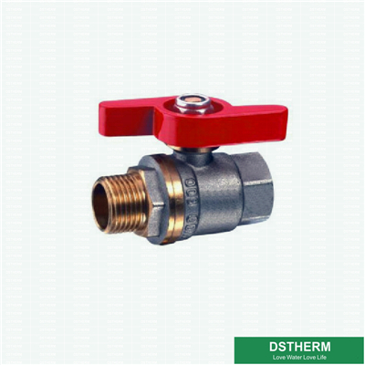 Male Female Aluminum Alloy Handle Dark Industrial Brass Ball valve