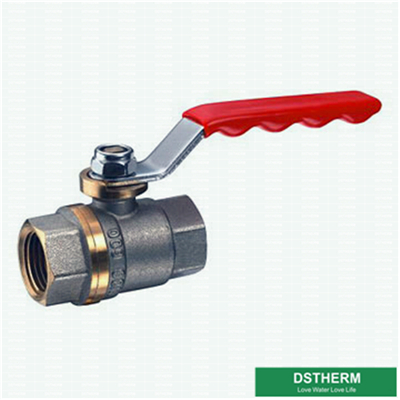 Double Female Threaded Brass Ball Valve Steel Handle 