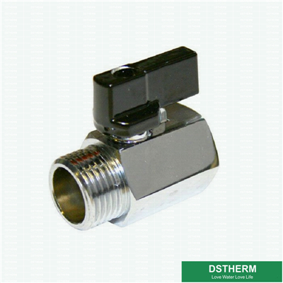 Chrome Plated Male Female  Mini Brass Ball Valve 