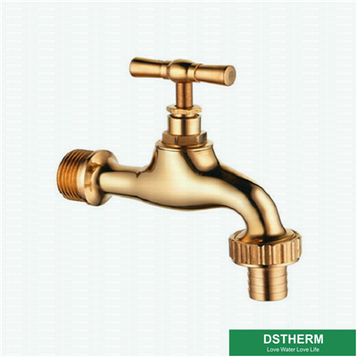 Shining Brass Color Coated Brass Tap Brass Bibcock Customized Brand