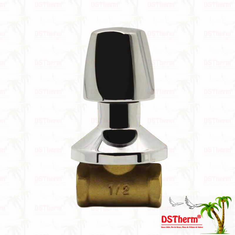 Chrome Plated Brass Stop Valve Global Valve South American Style A 1/2