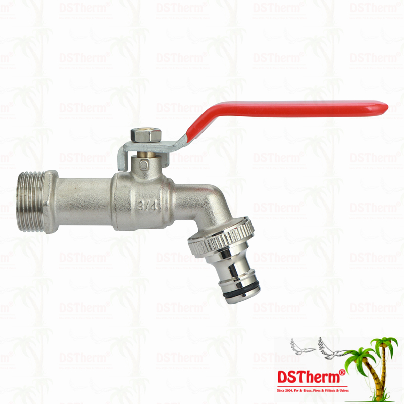 Medium Versatile Ball Bibcocks With BEST ANTI-RUST DACROMET HANDLE Faucet Water Tap Spigot 1/2